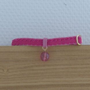 猫の首輪　トリミングブレード　くるくる模様　ピンク