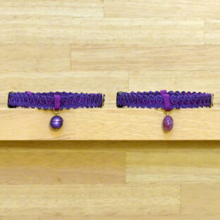 猫の首輪　ハートラインブレード　パープル