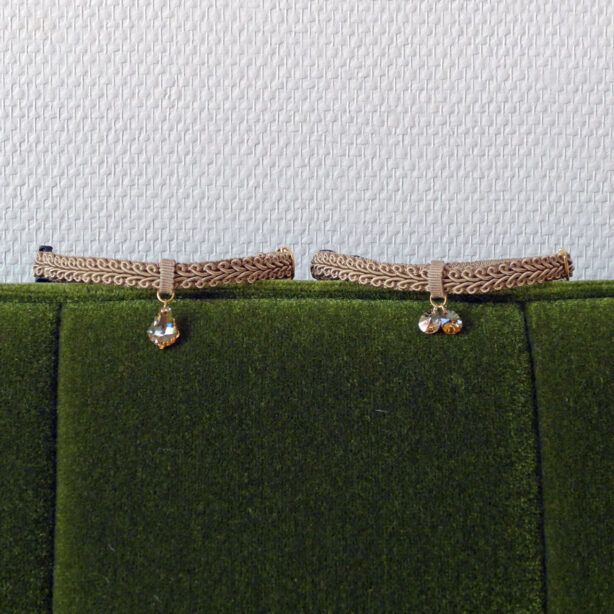 猫の首輪　トリミングブレード　V⑥　サンドベージュ