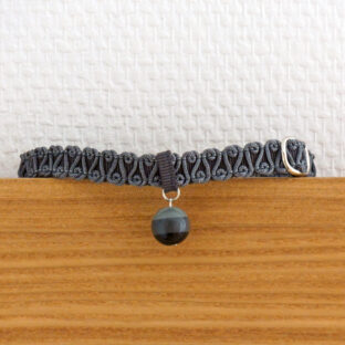 アウトレット　猫の首輪　ハートラインブレード　グレー