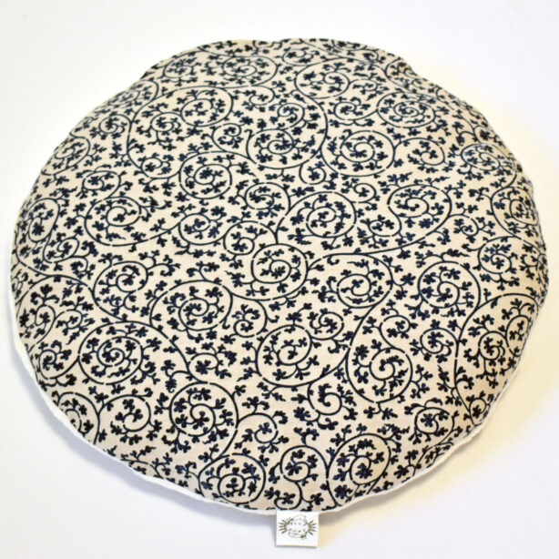 猫のための丸お座布　NO.2　唐草　受注生産