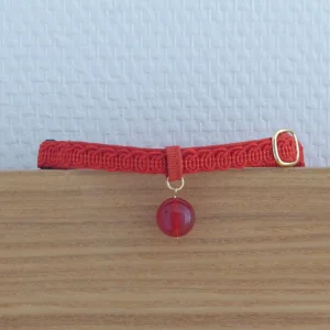 猫の首輪　トリミングブレード　くるくる　赤